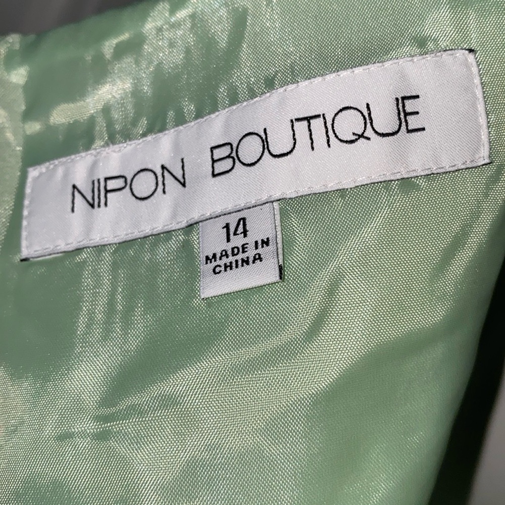New Dress Nipon Boutique Romance Jewel Rhinestone Snake-Skin-Textured Seafoam 14 - Picture 4 of 11